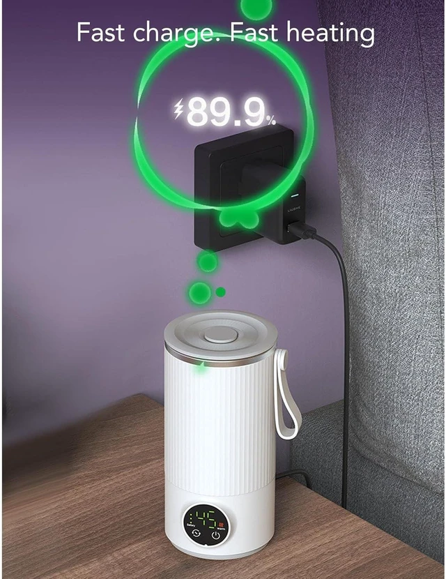 Alt view image 7 of 7 - Portable Usb C Baby Milk Warmer 400Ml for Travel Coffee