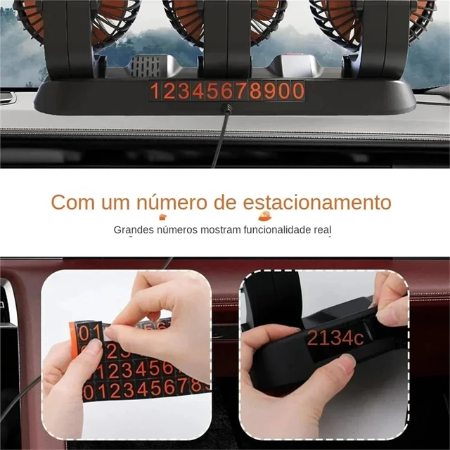 Alt view image 5 of 6 - 3 Head 360 Car Fan USB 24V Speeds Silent Desk