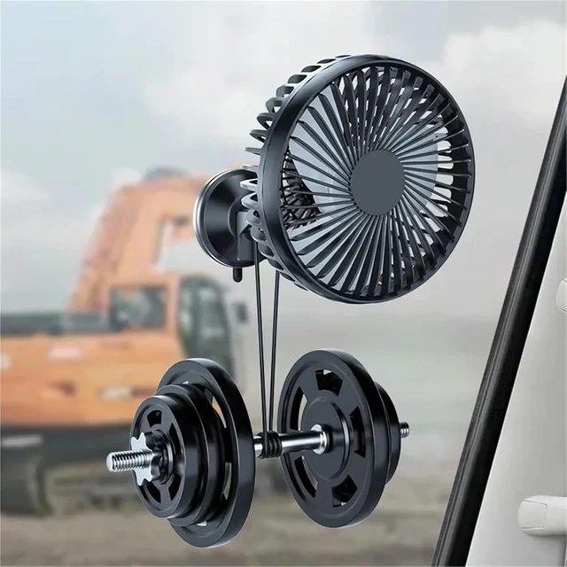 Alt view image 6 of 7 - USB Fan for Car Suction Cup 12V 24V 3 Speed Portable