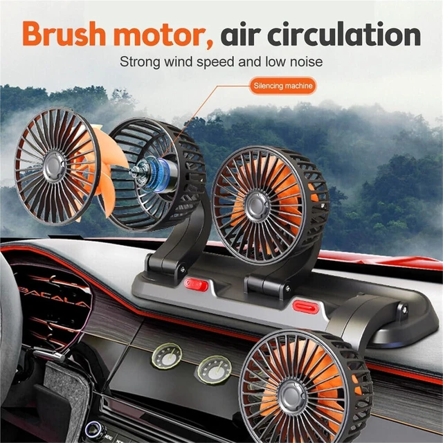 Alt view image 4 of 7 - 360 Car Fan USB 12V 24V 2 Speeds Silent Aroma Box