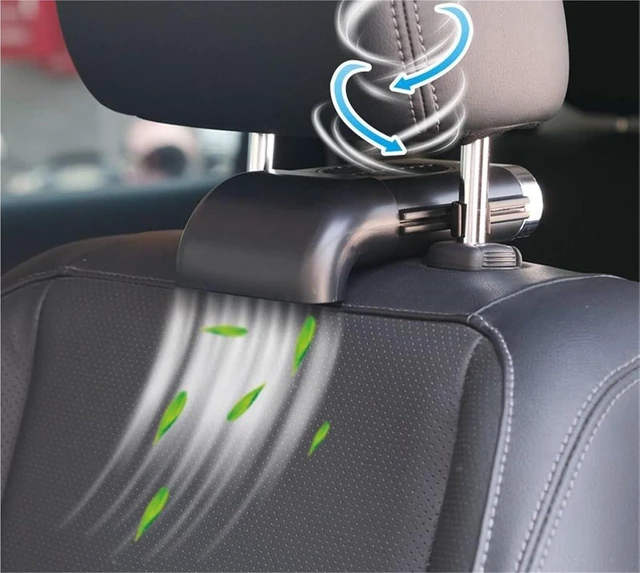 Alt view image 2 of 7 - USB Fan for Car Seat Back Foldable 3 Speed Silent Cooler