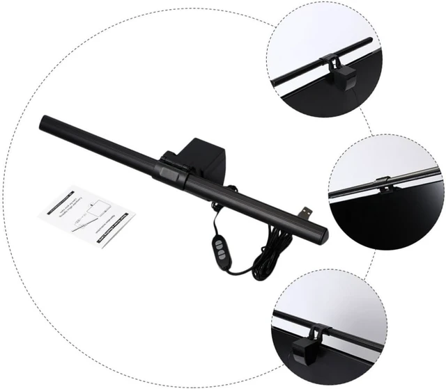 Alt view image 7 of 7 - balacoo LED USB Monitor Reading Lamp with Dimming and Adjustable Three-Color Temperature, Aluminium Alloy Computer Screen Light Bar for Eye Protection and Office Use