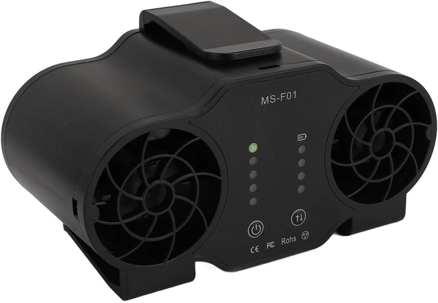 Alt view image 2 of 7 - Portable Hip Fan, Multifunctional, Lightweight, Rechargeable, for Outdoor Summer Activities, USB Powered, Belt Clip Included (10000mAh)
