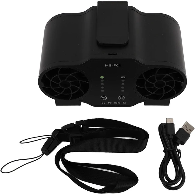 Alt view image 6 of 7 - Portable Hip Fan, Multifunctional, Lightweight, Rechargeable, for Outdoor Summer Activities, USB Powered, Belt Clip Included (10000mAh)