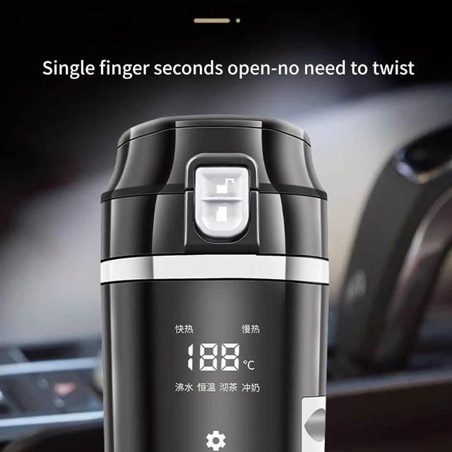 Alt view image 4 of 7 - 500ml Portable Heater Cup Electric Hot Water Cup Portable Heating Keep Your Beverages Warm During Travels Stylish and Beautiful Car