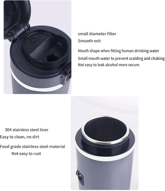 Alt view image 6 of 7 - 500ml Portable Heater Cup Electric Hot Water Cup Portable Heating Keep Your Beverages Warm During Travels Stylish and Beautiful Car