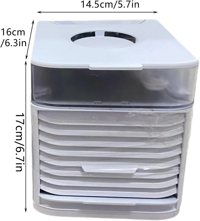 Alt view image 2 of 7 - USB Desk Air Fan with LED Light, Compact Desktop ABS Housing for Bedside Study Home Placement During Warm Weather Readin