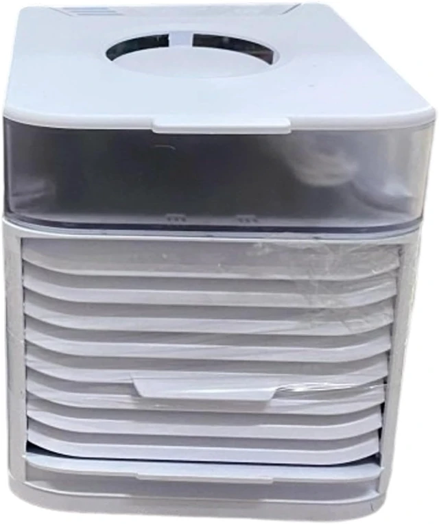 Alt view image 4 of 7 - USB Desk Air Fan with LED Light, Compact Desktop ABS Housing for Bedside Study Home Placement During Warm Weather Readin