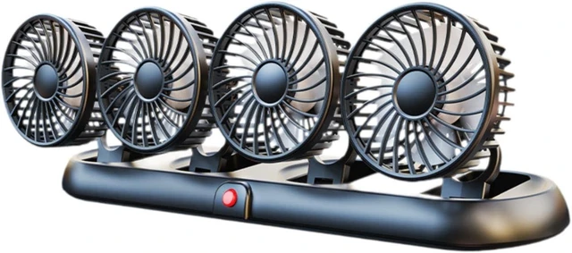 Main image of 5V USB 4 Head Car Console Fan 360° Rotation for Kitchens Multipurpose