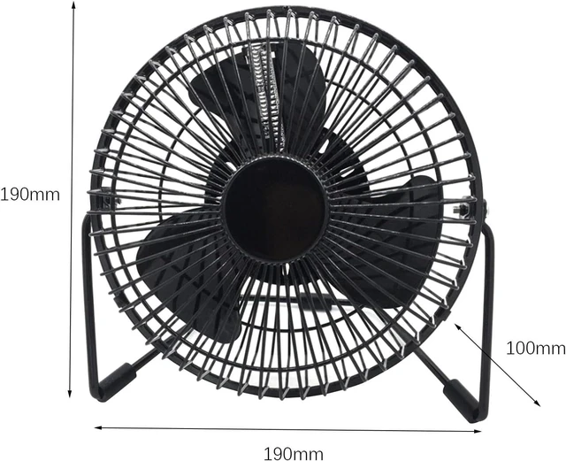 Alt view image 3 of 7 - LED USB Clock Fan Desk Fan with Real Time Clock Display Function Tabletop Fan Desktop Cooling Fan for Office Bedroom Indoor Car Travel, Black, 6 Inch Calendar