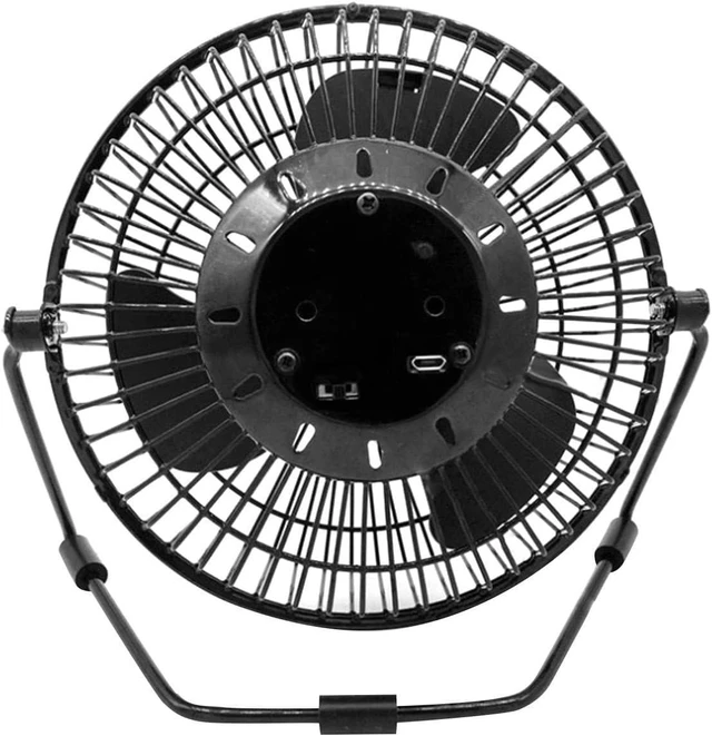 Alt view image 4 of 7 - LED USB Clock Fan Desk Fan with Real Time Clock Display Function Tabletop Fan Desktop Cooling Fan for Office Bedroom Indoor Car Travel, Black, 6 Inch Calendar