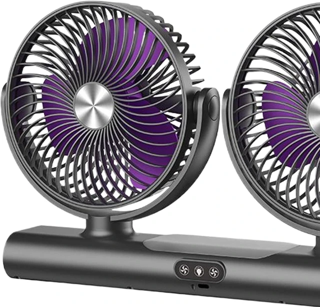 Alt view image 6 of 7 - Car Cooling Fans 3 Speed Adjustable 180 Degree Rotation
