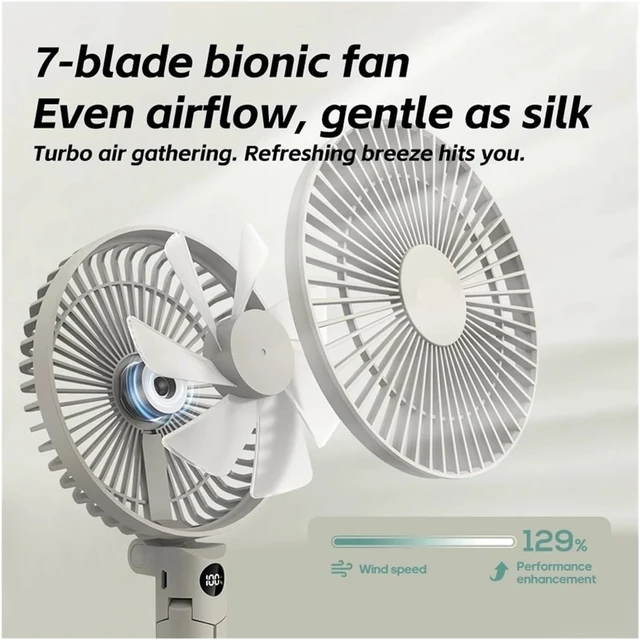 Alt view image 2 of 5 - Foldable Fan For Camping & Travel