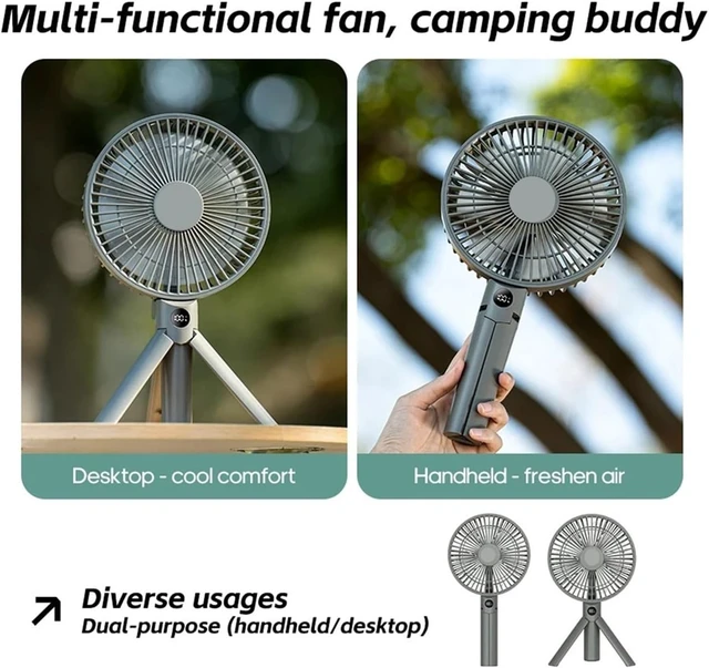 Alt view image 4 of 5 - Foldable Fan For Camping & Travel