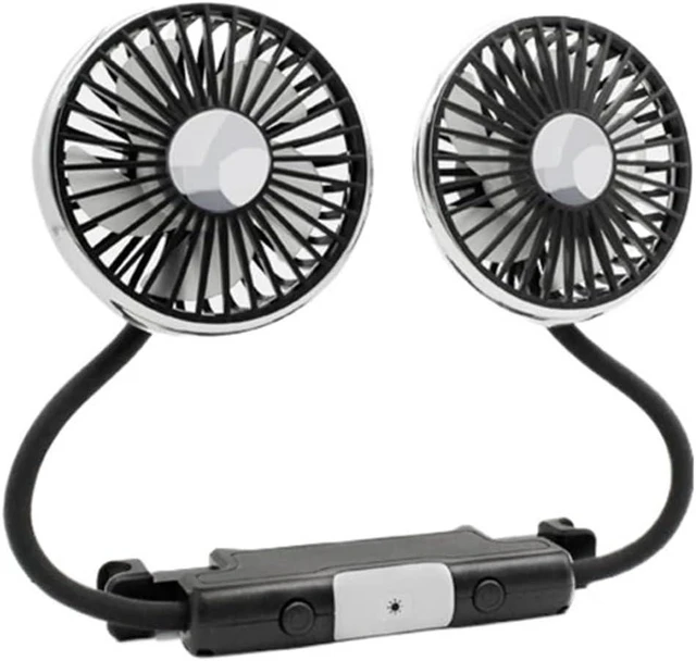 Main image of USB Fan for Car Dual Head 360 Adjustable Type C Low Noise