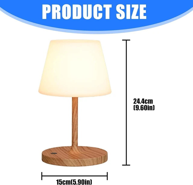 Alt view image 7 of 7 - Portable Reading Lamp Dimmable Atmospheres Night Light Cordless Touch Bedside Lamp for Indoor and Outdoor Lighting Rechargeable Table Lamps