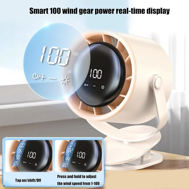 Alt view image 3 of 7 - Portable USB Rechargeable Clip Fan Quiet Operations Small Table Fan Suitable for Strollers Crib Bike and Campin