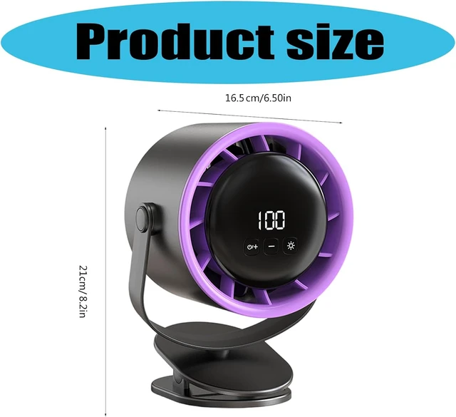 Alt view image 5 of 7 - Portable USB Rechargeable Clip Fan Quiet Operations Small Table Fan Suitable for Strollers Crib Bike and Campin