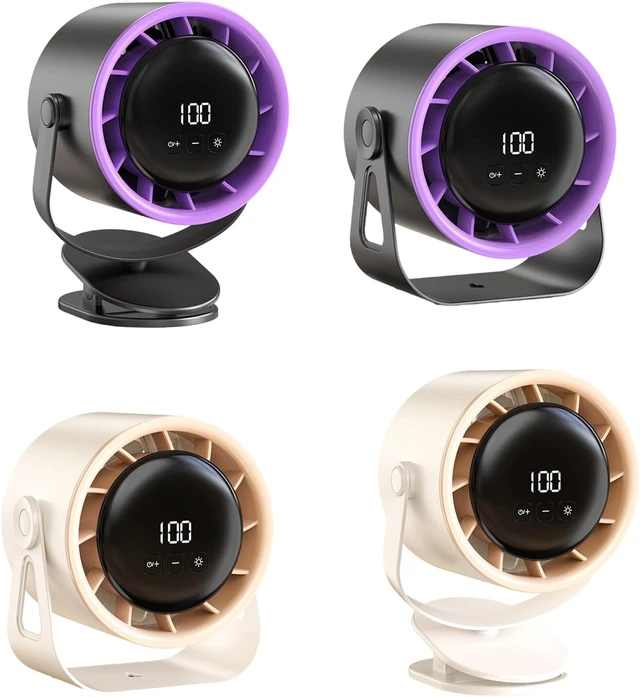 Alt view image 6 of 7 - Portable USB Rechargeable Clip Fan Quiet Operations Small Table Fan Suitable for Strollers Crib Bike and Campin