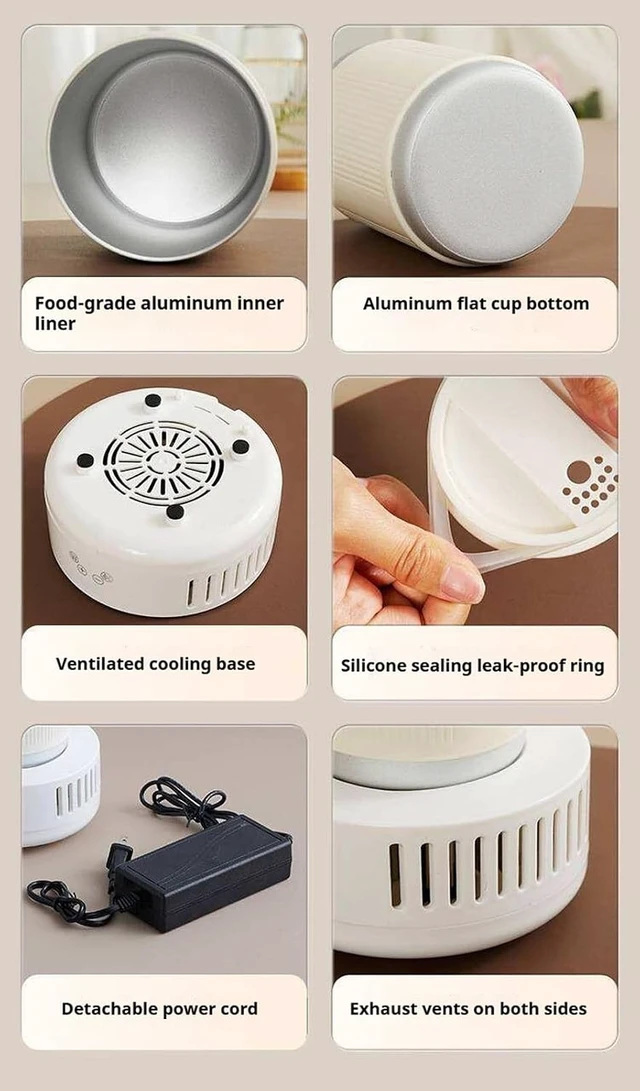 Alt view image 6 of 7 - Dual-Function Hot/Cold Coaster Cup Holder: One-Touch Controls for Cooling and Heating Beer, Coffee, and Other BeveragesPerfect for Office and Home Use