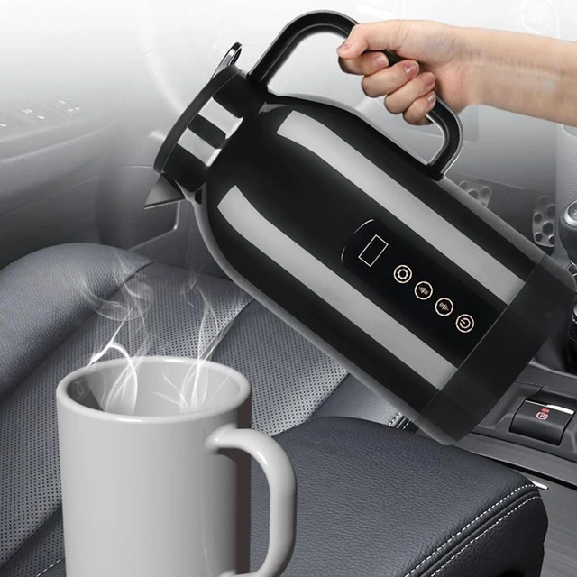 Alt view image 5 of 7 - Portable Car Hot Water for kettle, Stainless Steel, Large Capacity, Dual Voltage 12V24V, Safe & Reliable(Black)