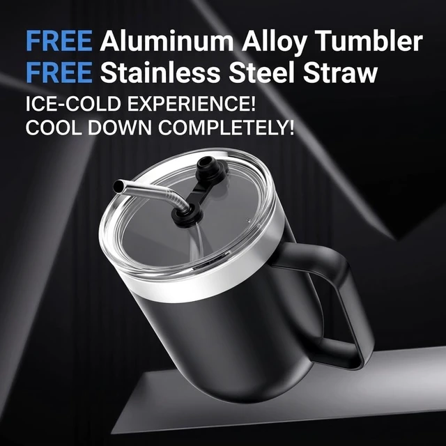 Alt view image 6 of 7 - Smart Beverage Cooler Heating Coaster with Custom Aluminum Tumbler, Desktop Electric Cup Cooler Warmer with AI Temp Control & 18H Timer, Quick Cooling Plate for Desk Office Home