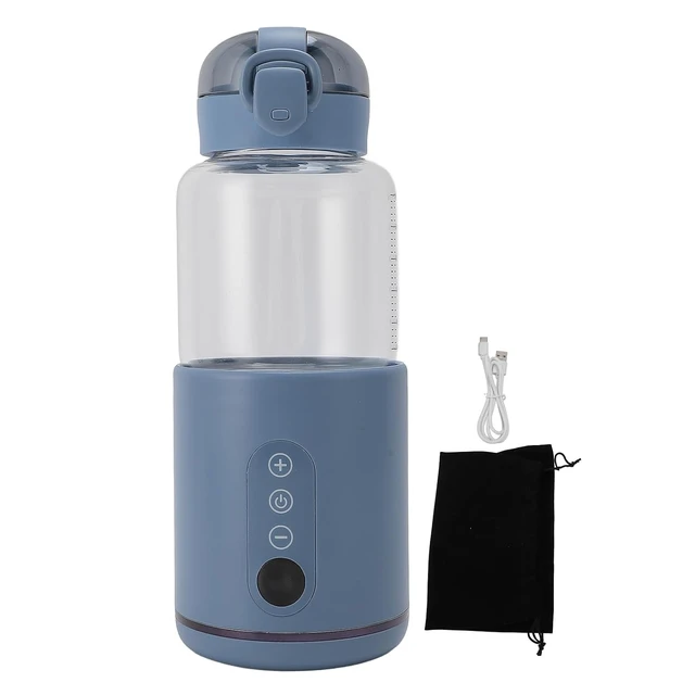 Alt view image 6 of 7 - Tbest Portable Milk Warmer 300ml Stainless Steel USB Cordless Fast Heating Milk Warmer Insulated Bottle for Travel Car Blue Portable Food Steel Grade Stainless Glass and