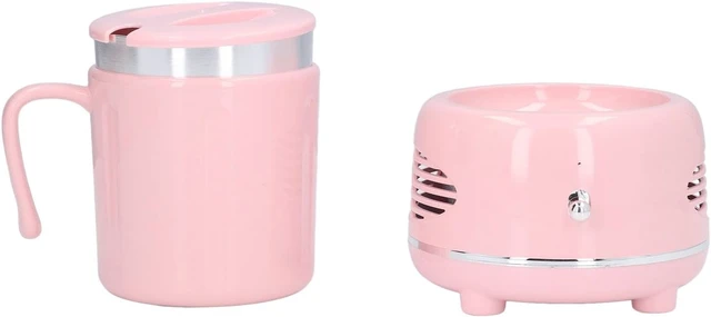 Alt view image 4 of 7 - Cooler Warmer Cup, Dual - Mode Electric Cup Cooler and Heater with Fast Cooling Heating, Aluminum Body Desktop Beverage Warmer for Home Office Car (Roseate)