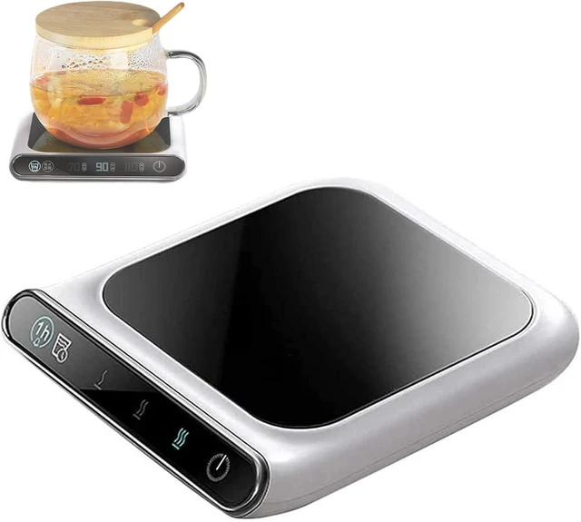 Main image of Office Insulation Thermostat Coaster, USB Heating Coaster, Dormitory Heater Base, for Heating Milk, Coffee, Scented Tea,Silver (Silver)