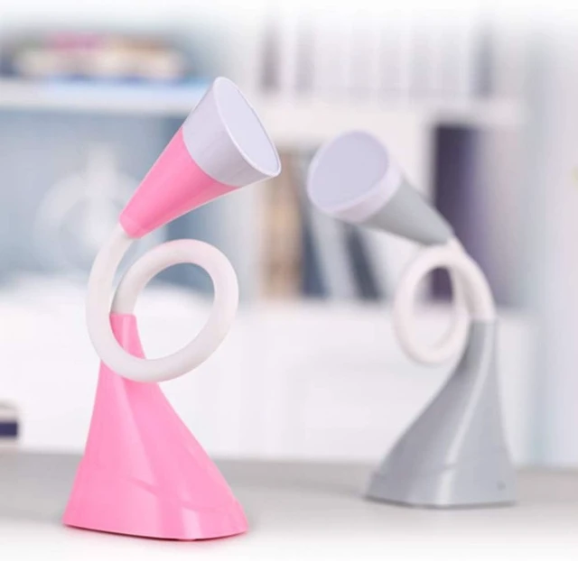 Alt view image 2 of 4 - LED Eye Protection Table Lamp Dimmable USB Rechargeable Touch Switch Bedroom Reading Light Elegant Soft Eye Protection (Color : Gray) (Pink)