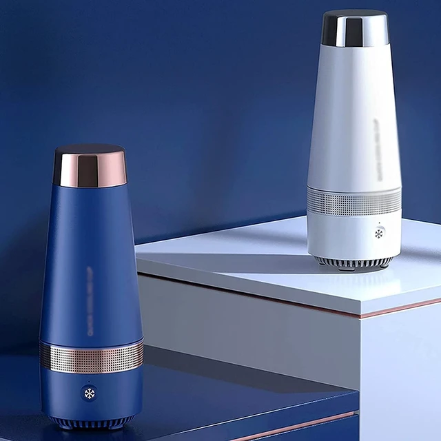 Alt view image 2 of 5 - Electric cooler Smart Hot and Cold Cup Usb Portable Dual-purpose Heating and Cooling Water Cup Beverage Heating and Cooling Cup 2-in-1 Heating Cooling Water Coffee Beverage Milk Heater Cooler