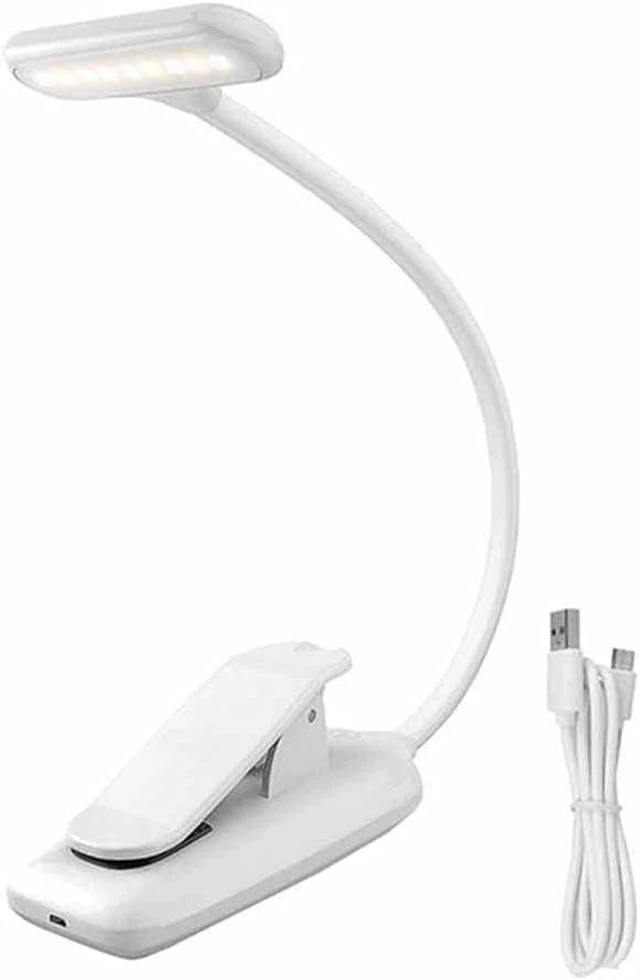 Main image of Rechargeable LED USB Book Light Reading Light Flexible Book Lamp Dimmer Clip Table Desk Lamp Portable Clip Light (Color : B)
