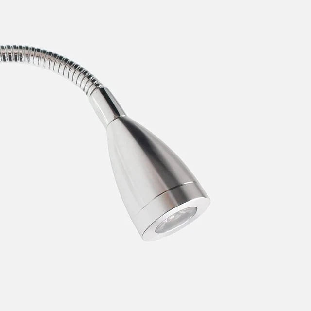 Alt view image 5 of 5 - LED ReadingUSB Black Silver Flexible Hose Modern Bedroom Living Room Study Room Aluminium (Color : B)