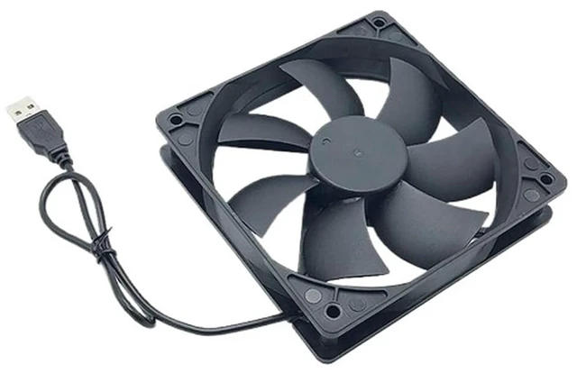 Main image of 120mmx120mmx25mm 80mmx80mmx25mm 12Volt Fluid Bearing USB Exhaust Cooling Fan(8 cm)