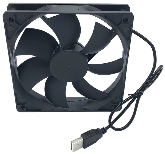 Alt view image 2 of 7 - 120mmx120mmx25mm 80mmx80mmx25mm 12Volt Fluid Bearing USB Exhaust Cooling Fan(8 cm)