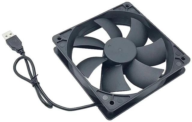 Alt view image 3 of 7 - 120mmx120mmx25mm 80mmx80mmx25mm 12Volt Fluid Bearing USB Exhaust Cooling Fan(8 cm)