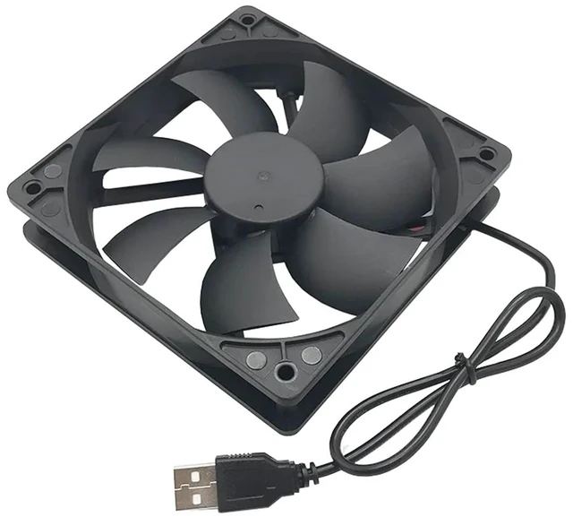 Alt view image 4 of 7 - 120mmx120mmx25mm 80mmx80mmx25mm 12Volt Fluid Bearing USB Exhaust Cooling Fan(8 cm)