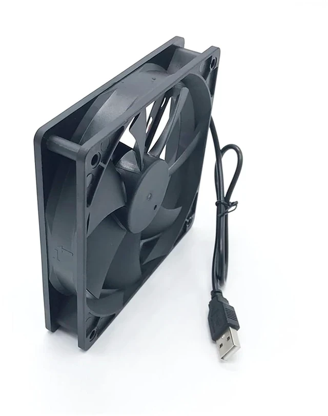 Alt view image 6 of 7 - 120mmx120mmx25mm 80mmx80mmx25mm 12Volt Fluid Bearing USB Exhaust Cooling Fan(8 cm)
