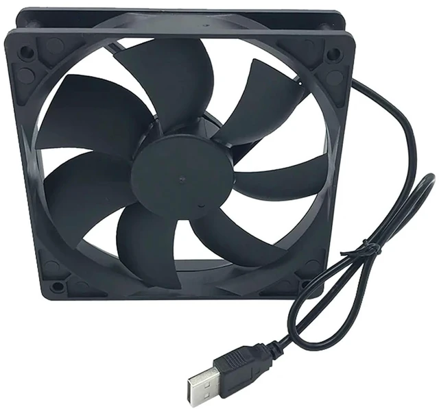 Alt view image 7 of 7 - 120mmx120mmx25mm 80mmx80mmx25mm 12Volt Fluid Bearing USB Exhaust Cooling Fan(8 cm)