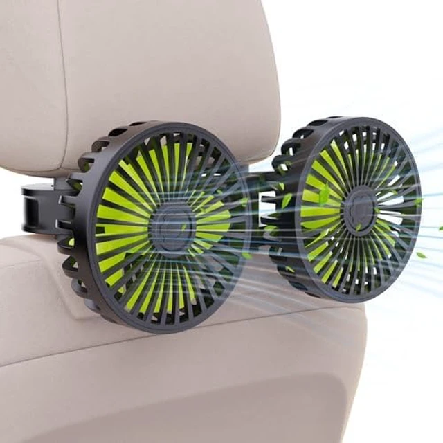 Alt view image 2 of 7 - Hayousui Dual-Head Fan for Car SUV RV Trunk