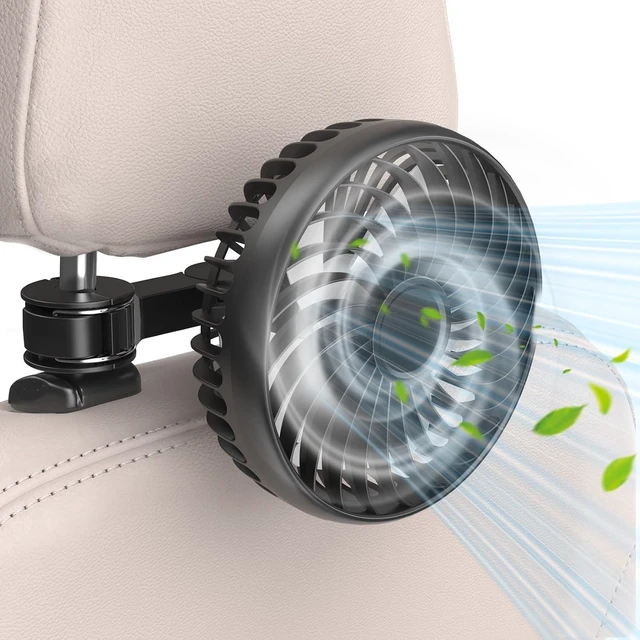 Alt view image 6 of 7 - Hayousui Dual Head Car Fan and USB Car Fans for Backseat