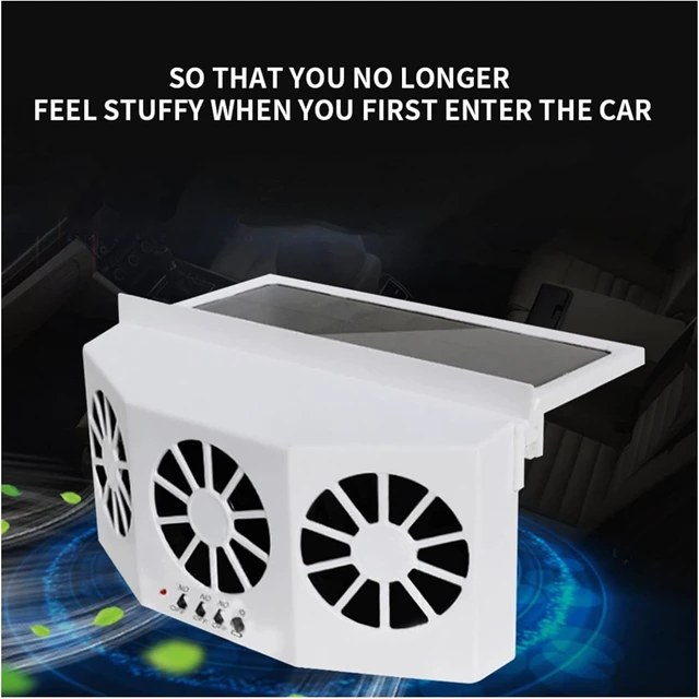 Alt view image 2 of 6 - Solar/USB Dual Charging Vehicle Cooling Tool Car Exhaust Fan Vehicle Air Circulation Exhaust Fan Car Ventilation Fan(4)