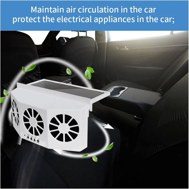 Alt view image 4 of 6 - Solar/USB Dual Charging Vehicle Cooling Tool Car Exhaust Fan Vehicle Air Circulation Exhaust Fan Car Ventilation Fan(4)