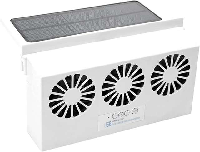 Main image of Generation Car Ventilation USB Circulation Exhaust Fan Cooler Vehicle Cooling Tool Solar Powered Auto Air Vent Ventilator(White)