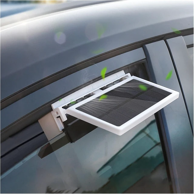 Alt view image 5 of 7 - Generation Car Ventilation USB Circulation Exhaust Fan Cooler Vehicle Cooling Tool Solar Powered Auto Air Vent Ventilator(White)