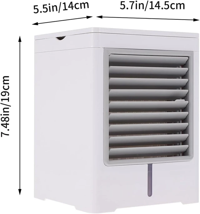 Alt view image 7 of 7 - NOLITOY Mini Air Conditioner 5V-2A 6W Three Speed USB Desk Cooler