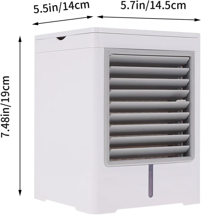 Alt view image 7 of 7 - Portable USB Mini Air Conditioner Fan, Compact Cooling Fan for Home and Office, USB Air Cooler for Travel and Work