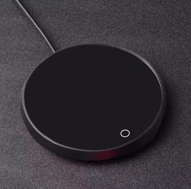 Alt view image 4 of 4 - USB Heating Coaster with Touch Switch, 3 Temperature Settings, 8-10W Power, Auto-Off Safety Protection, 102mm Round, Aluminum Alloy and Tempered Glass, for Coffee Tea Milk Water