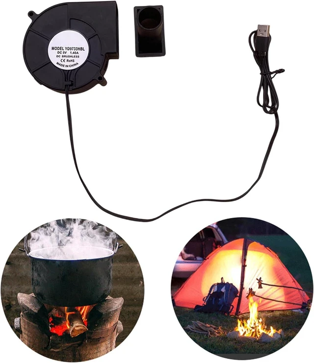 Alt view image 2 of 7 - Centrifugal Blower Air Blower 5V 3500RPM for Fast Starting in Outdoor Cooking and Fireplaces Settings USB Cooling Fan for Electronics