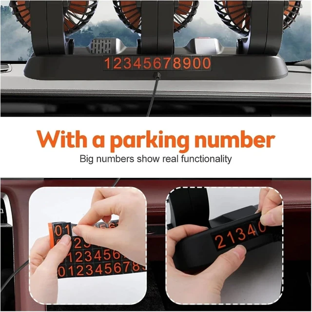 Alt view image 5 of 7 - Car Fan 360° Adjustable 3 Head Air Fan Automotive Electric Fan USB/12V/24V Fan 2 Speeds Car Silent Fan For Home Desk Office&Car(3 Head 24V Car cigar)
